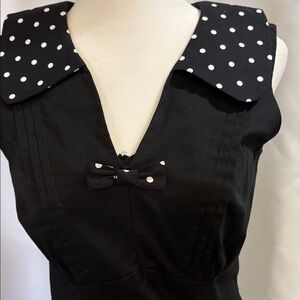 STOP STARING Vintage 1990s, 50’s-style Dress w Polka Dot trim